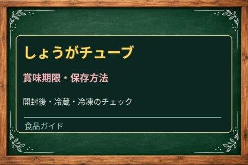 しょうがチューブは開封後いつまで？冷蔵保存と変色の見分け方